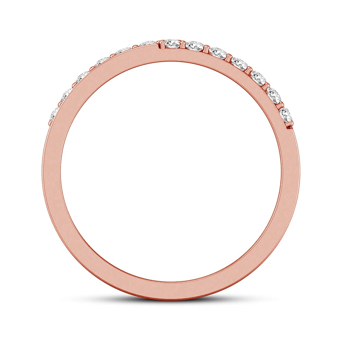 atjewels Unique Style Round White Zirconia Engagement Men's Band Ring in 14K Rose Gold Plated on 925 Silver MOTHER'S DAY SPECIAL OFFER - atjewels.in