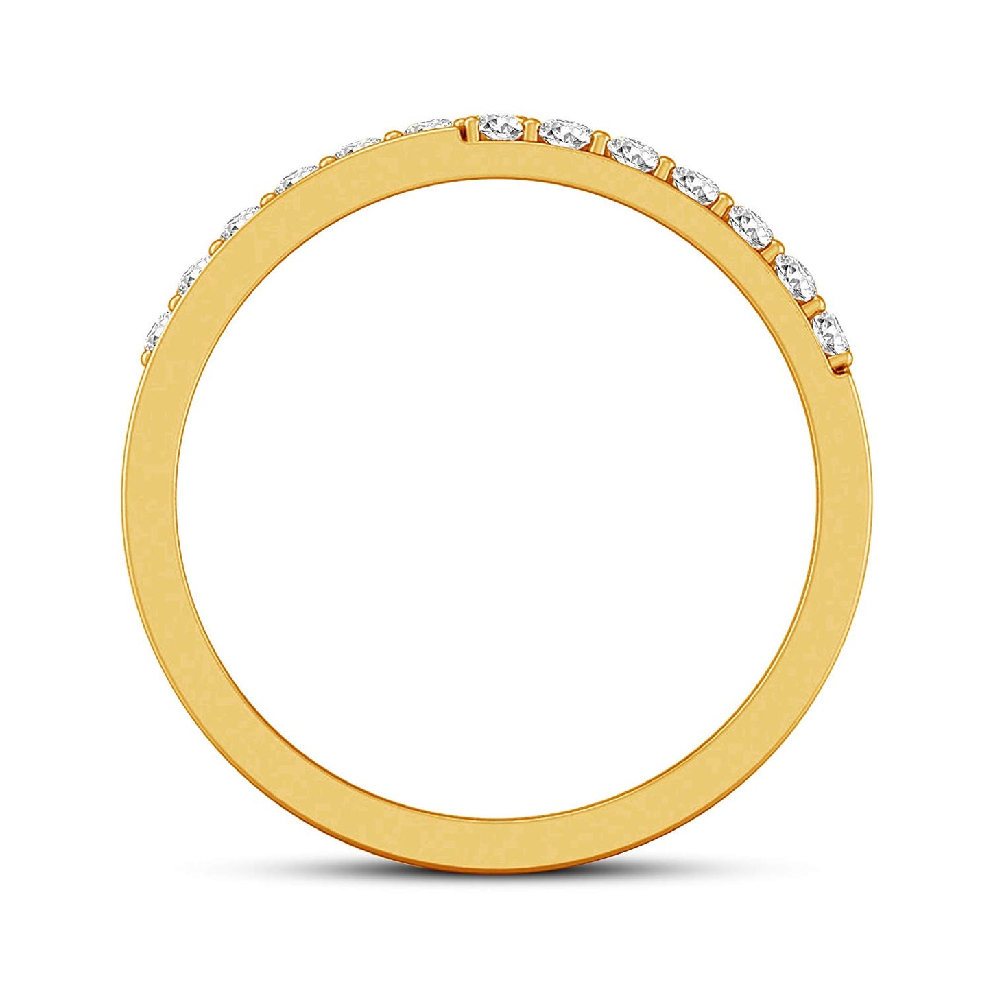 atjewels14K Yellow Gold Plated on 925 Silver Unique Style Round White Zirconia Engagement Men's Band Ring MOTHER'S DAY SPECIAL OFFER - atjewels.in