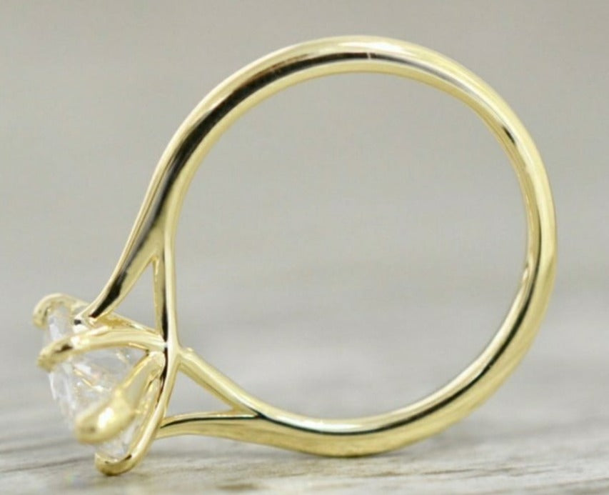 2 CT Pear Cut Diamond 925 Sterling Silver Solitaire Women Anniversary Wedding Ring Gift For Her