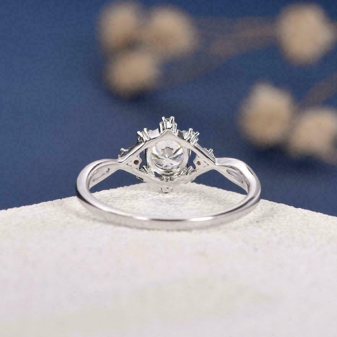 1.20 Ct Round Cut Diamond 925 Sterling Silver Infinity Proposal Ring For Her