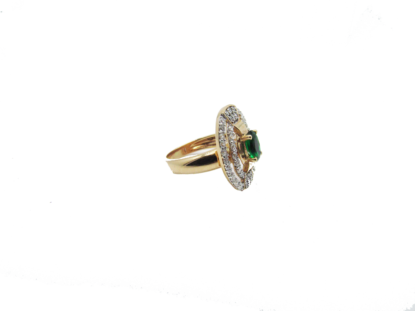 Green Stone Gold Rings