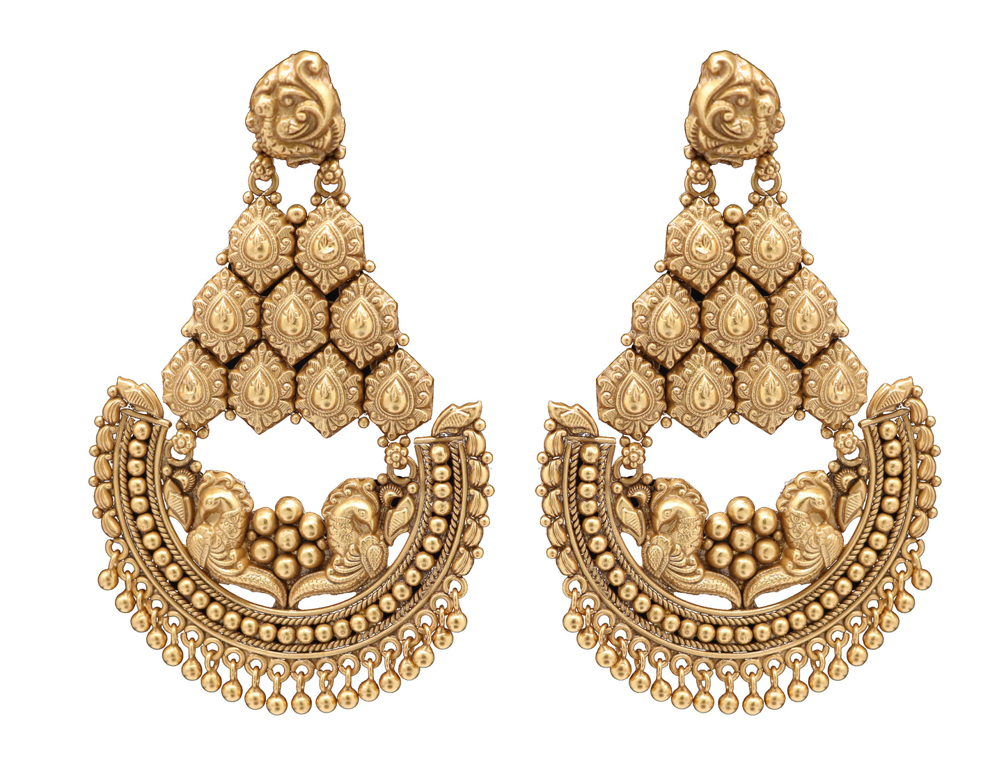Triveni Sterling Silver Bridal Hanging Earring