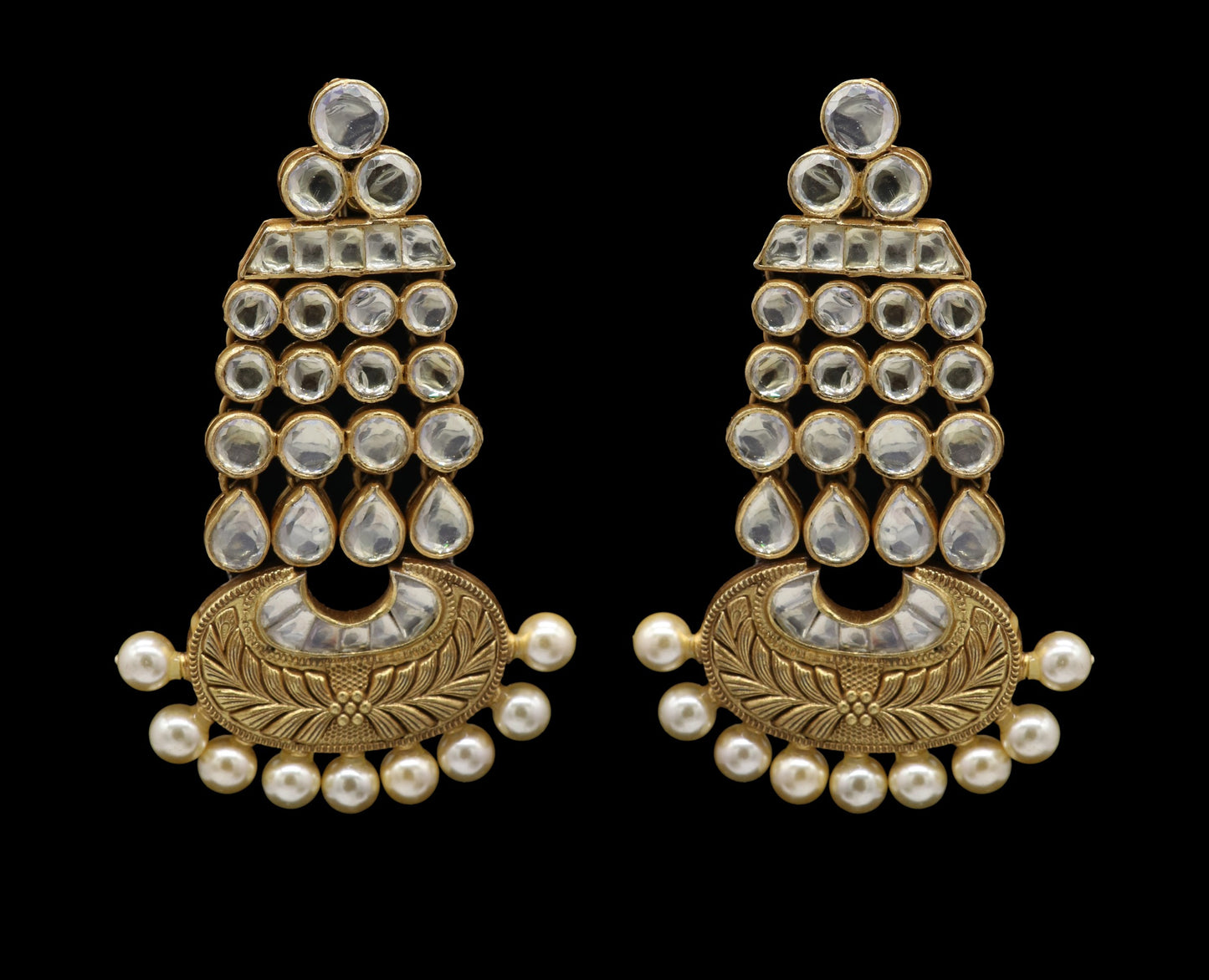 Triveni Sterling Silver Bridal Hanging Earring