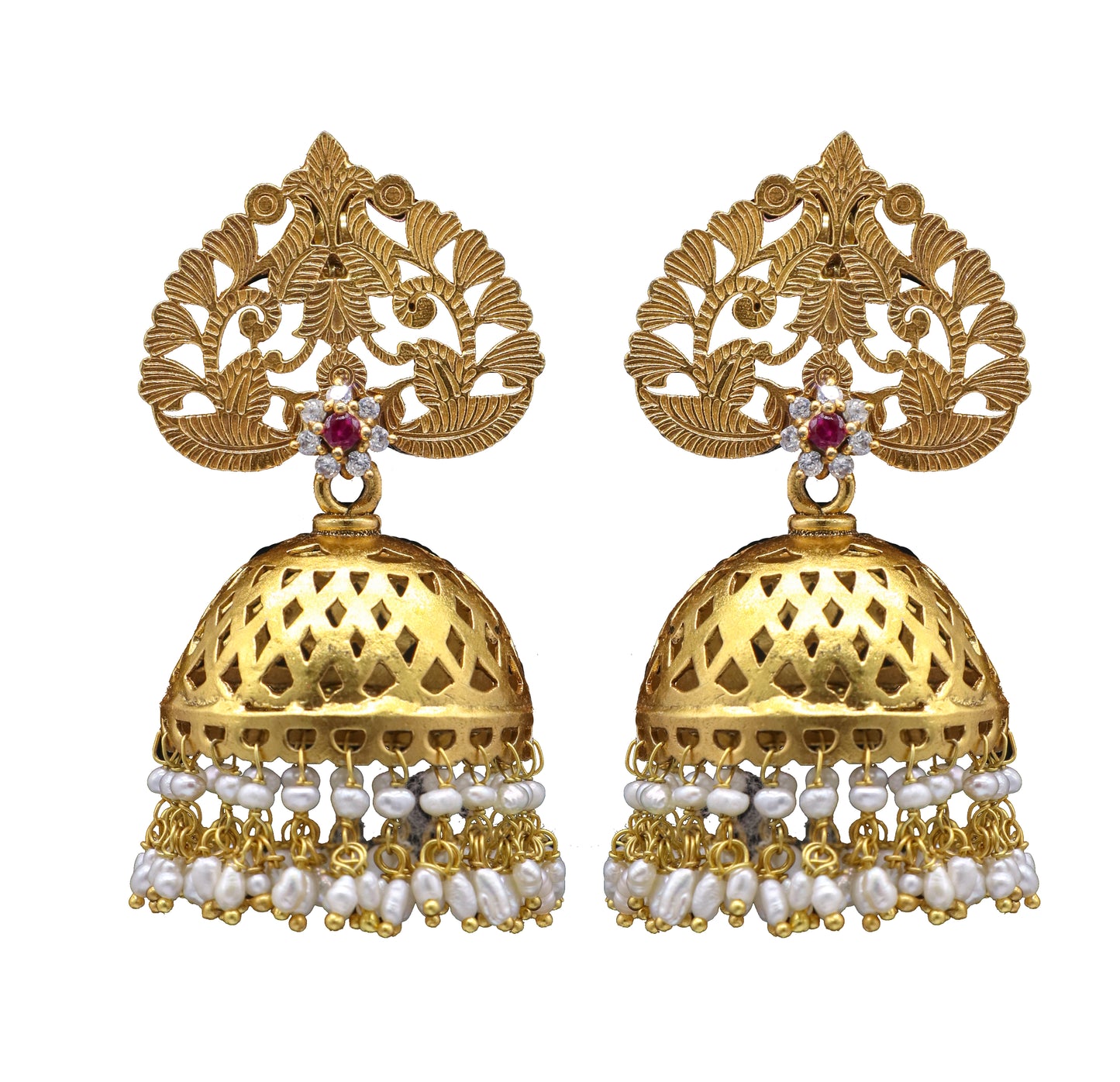 Triveni Sterling Silver Jhumka