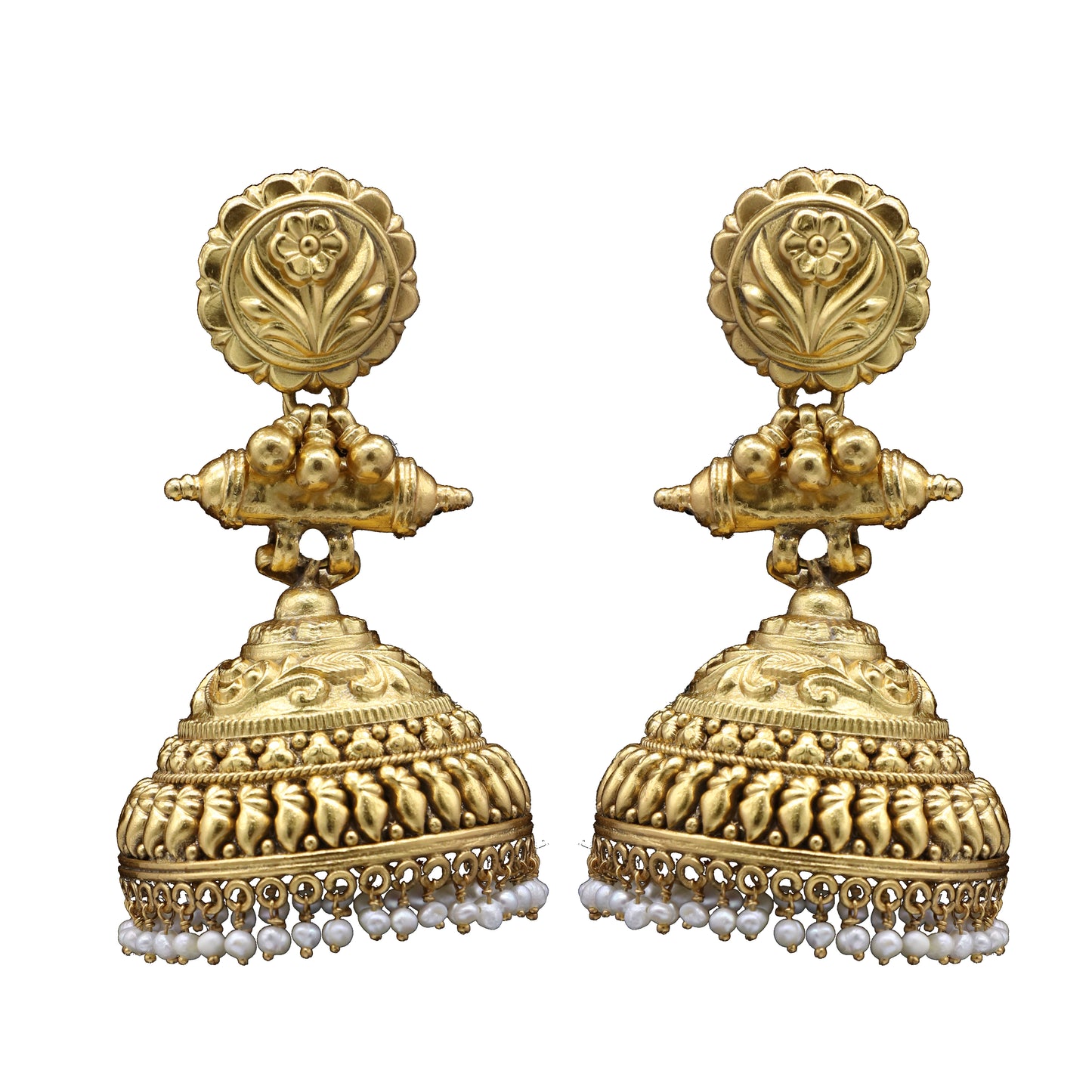 Triveni Sterling Silver Jhumka