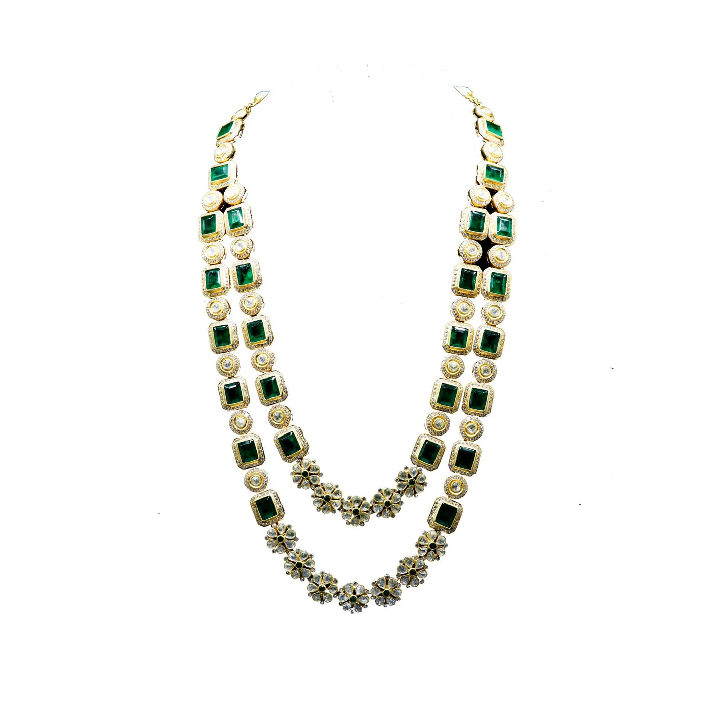 Triveni Sterling Silver Antique Green Vintage Neckpiece