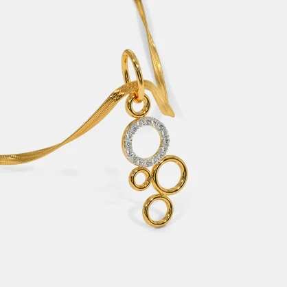 0.25 Ct Round Cut Diamond Yellow Gold Over On 925 Sterling Silver Pendant Gift For Her