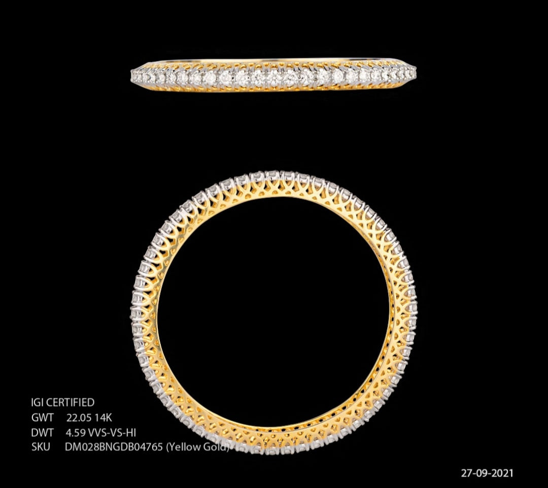 Yellow Gold Diamond Bangle