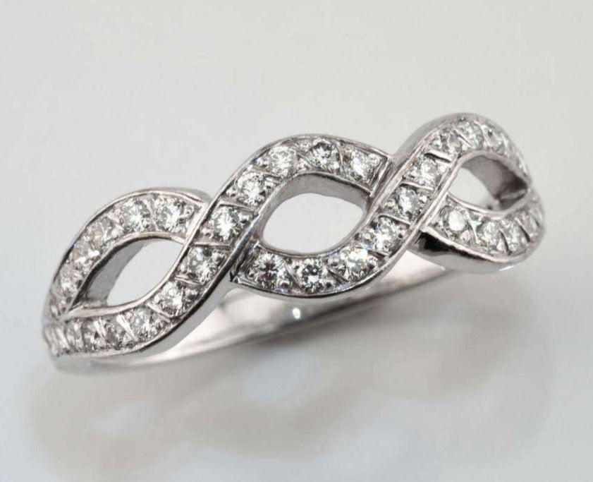 0.10 CT 925 Sterling Silver Round Cut Diamond Women Engagement Ring