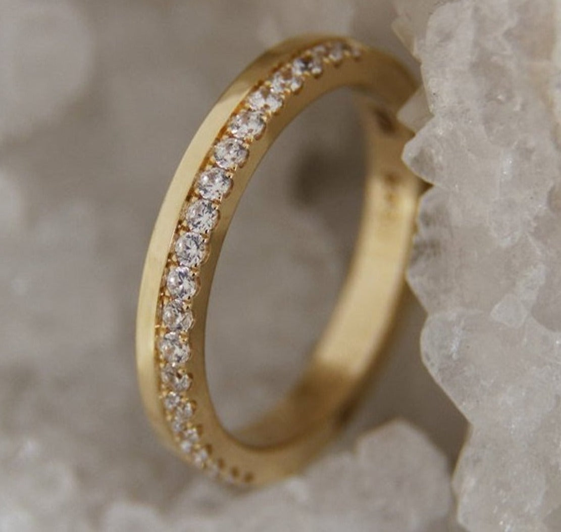 0.50 CT 925 Sterling Silver Round Cut Diamond Women Anniversary Ring