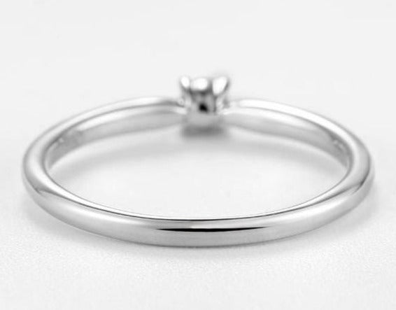 0.75 CT 925 Sterling Silver Round Cut Diamond Women Solitaire Engagement Ring