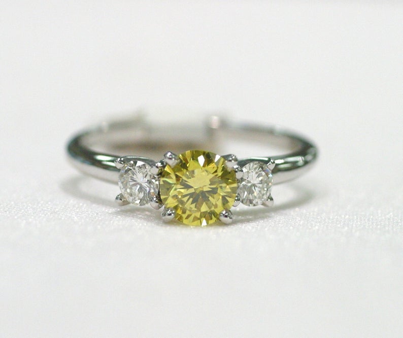 1 CT Sterling Silver Pink Round Cut 3 Stone Diamond Anniversary Gift Ring