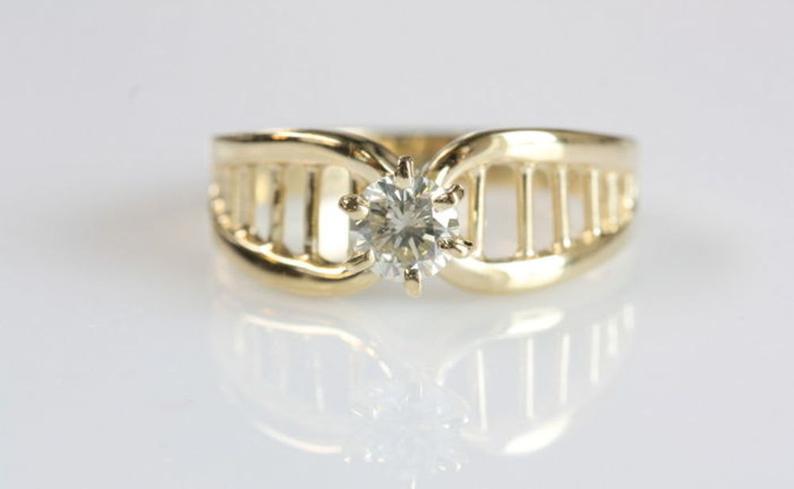 1 CT 925 Sterling Silver Round Cut Diamond Women Anniversary Solitaire Ring