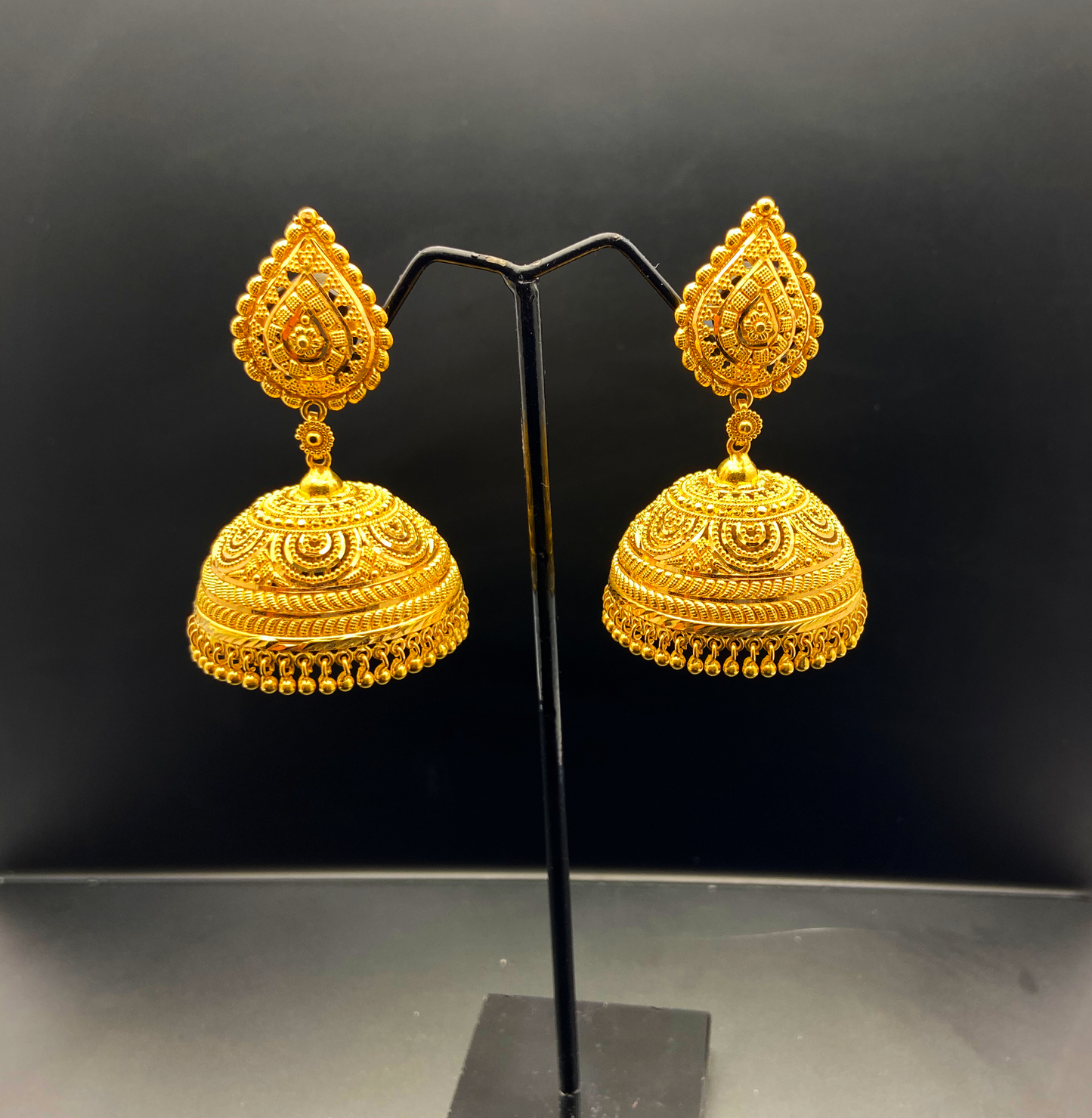 Magnificent Glam Meenakari 22K Gold Jhumkas