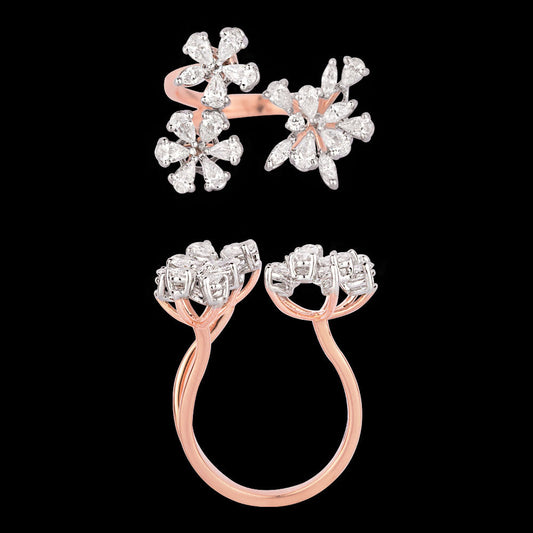 AT Jewels 18K rose gold diamond ring