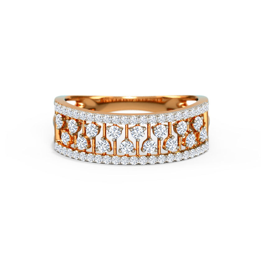 Modern And Elegant American Diamond Band Ring