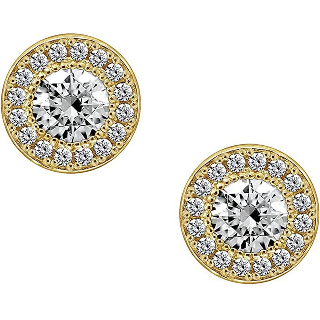 14KT Yellow Gold Mesmerizing Flourish Diamond Stud Earrings