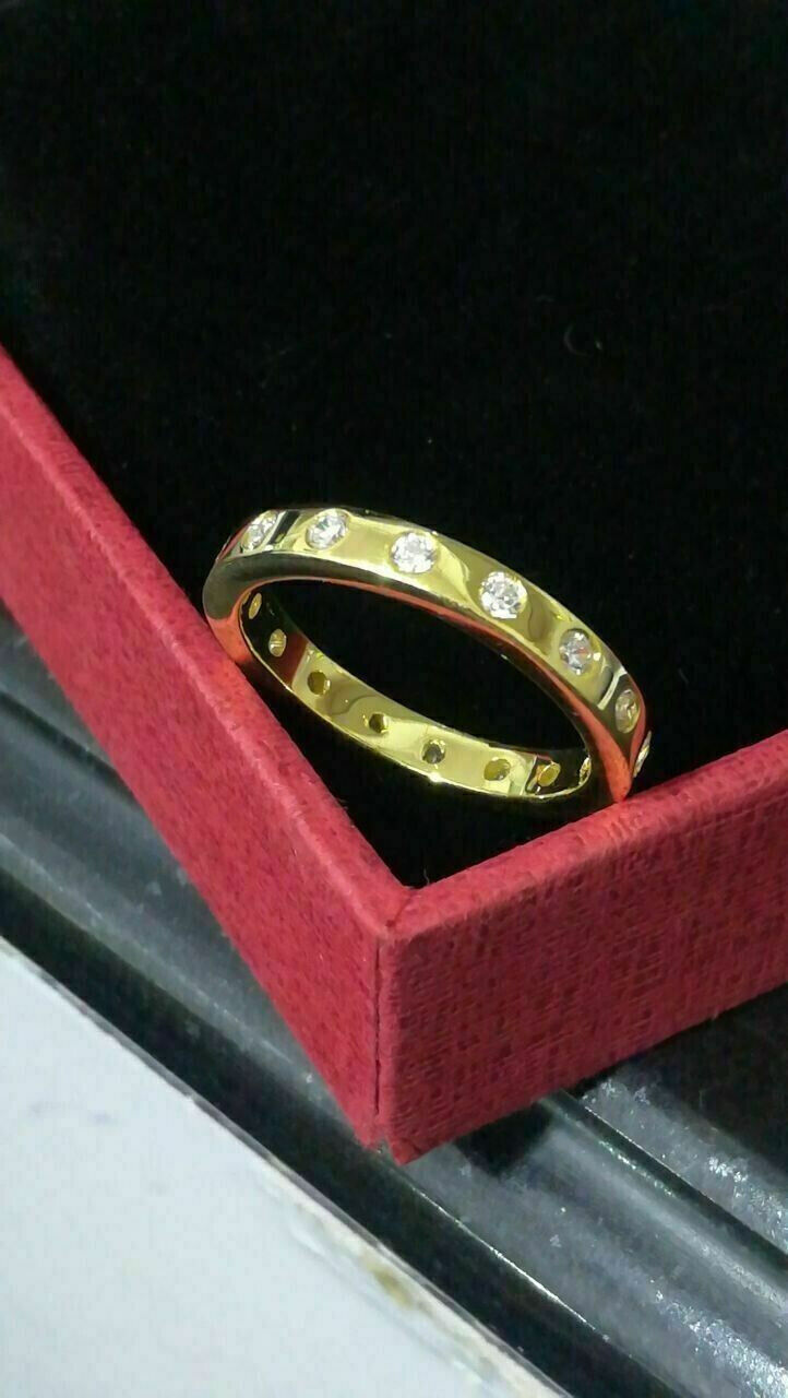 1.50 Ct Round Cut Diamond 14K Yellow Gold Plated Eternity Wedding Solitaire Halo Ring 925 Sterling Silver - atjewels.in