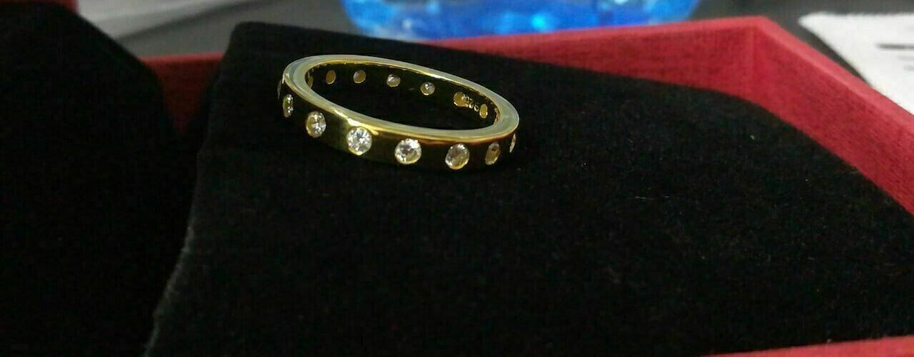 1.50 Ct Round Cut Diamond 14K Yellow Gold Plated Eternity Wedding Solitaire Halo Ring 925 Sterling Silver - atjewels.in