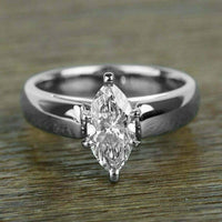 1 Ct Marquise Cut Diamond Engagement Promise Ring 14k White Gold Over 925 Sterling Silver