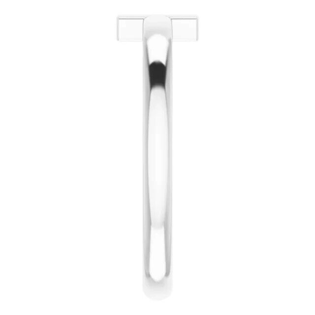 0.15 Ct Round Cut Diamond14K White Gold Finish Youth Sideways Cross Promise Ring 925 Sterling Silver