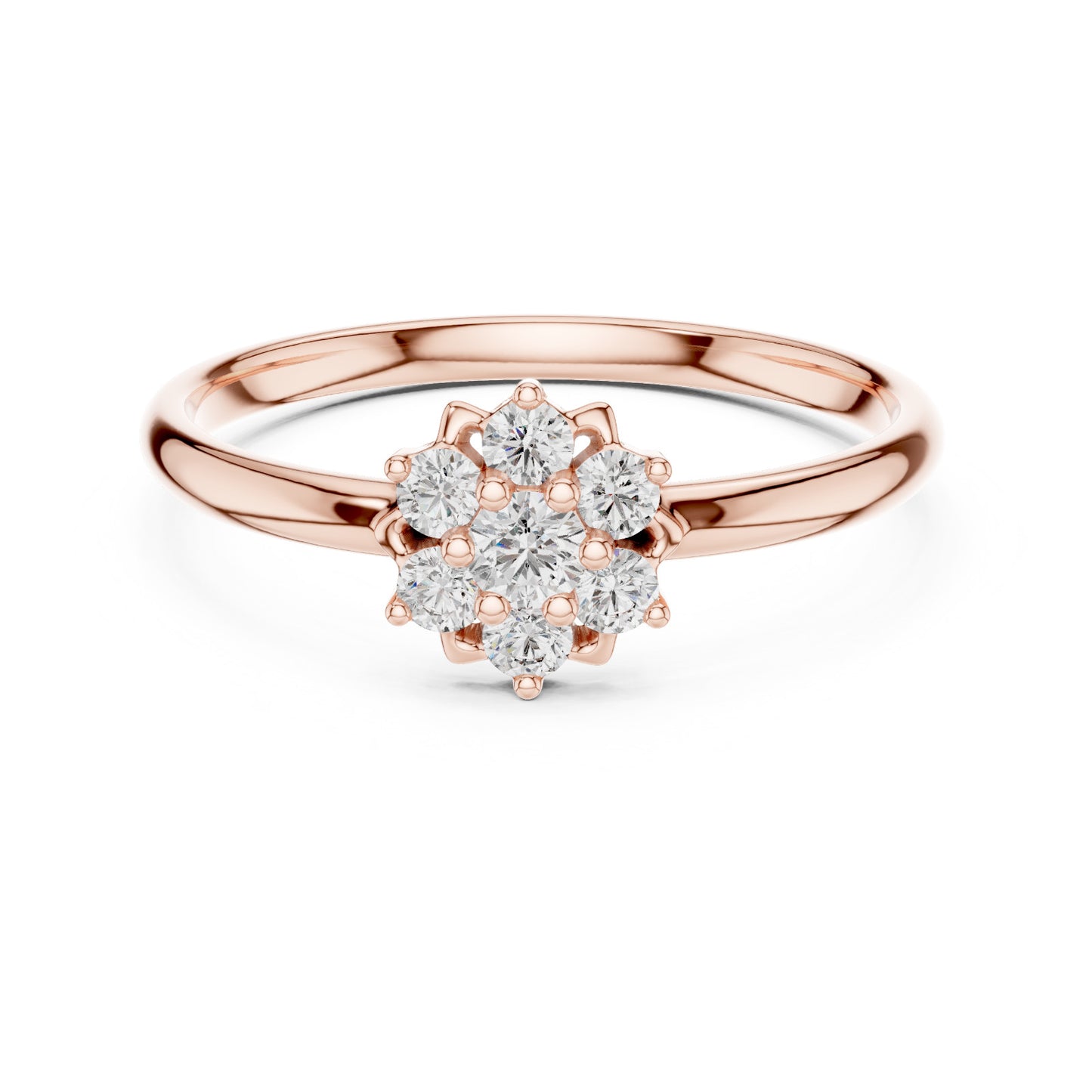 1 Ct Round Cut 14k Rose Gold Over Diamond Infinity Promise Ring