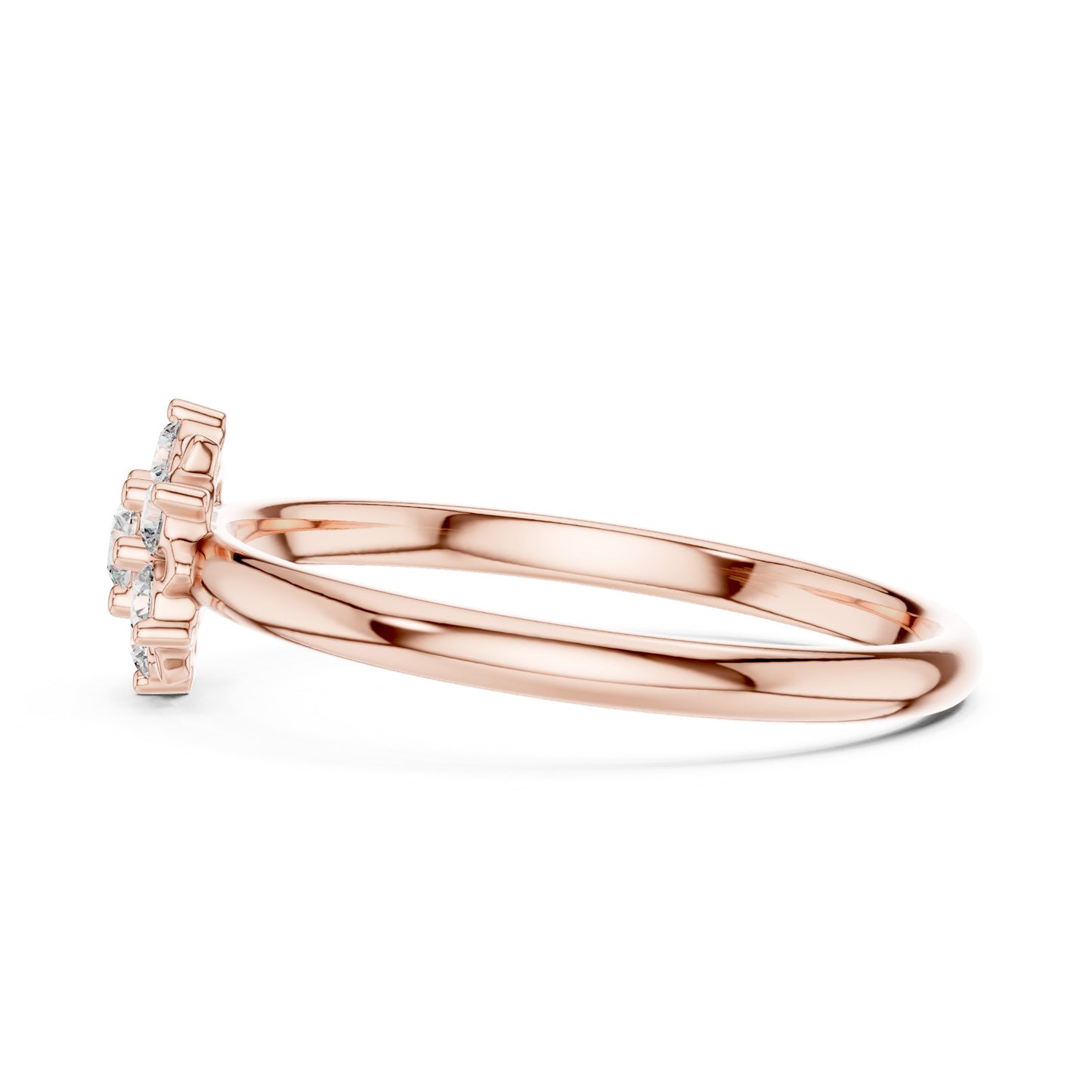 1 Ct Round Cut 14k Rose Gold Over Diamond Infinity Promise Ring