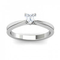 1 Ct Heart Cut Diamond 14K White Gold Over Wedding Anniversary Solitaire Ring 925 Sterling Silver