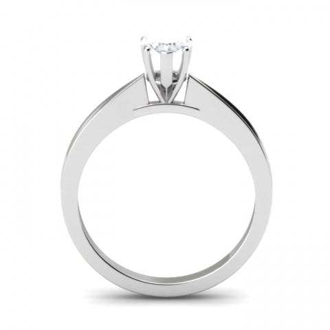 1Ct Heart Cut Diamond Solitaire Engagement Wedding Ring 14k White Gold Over