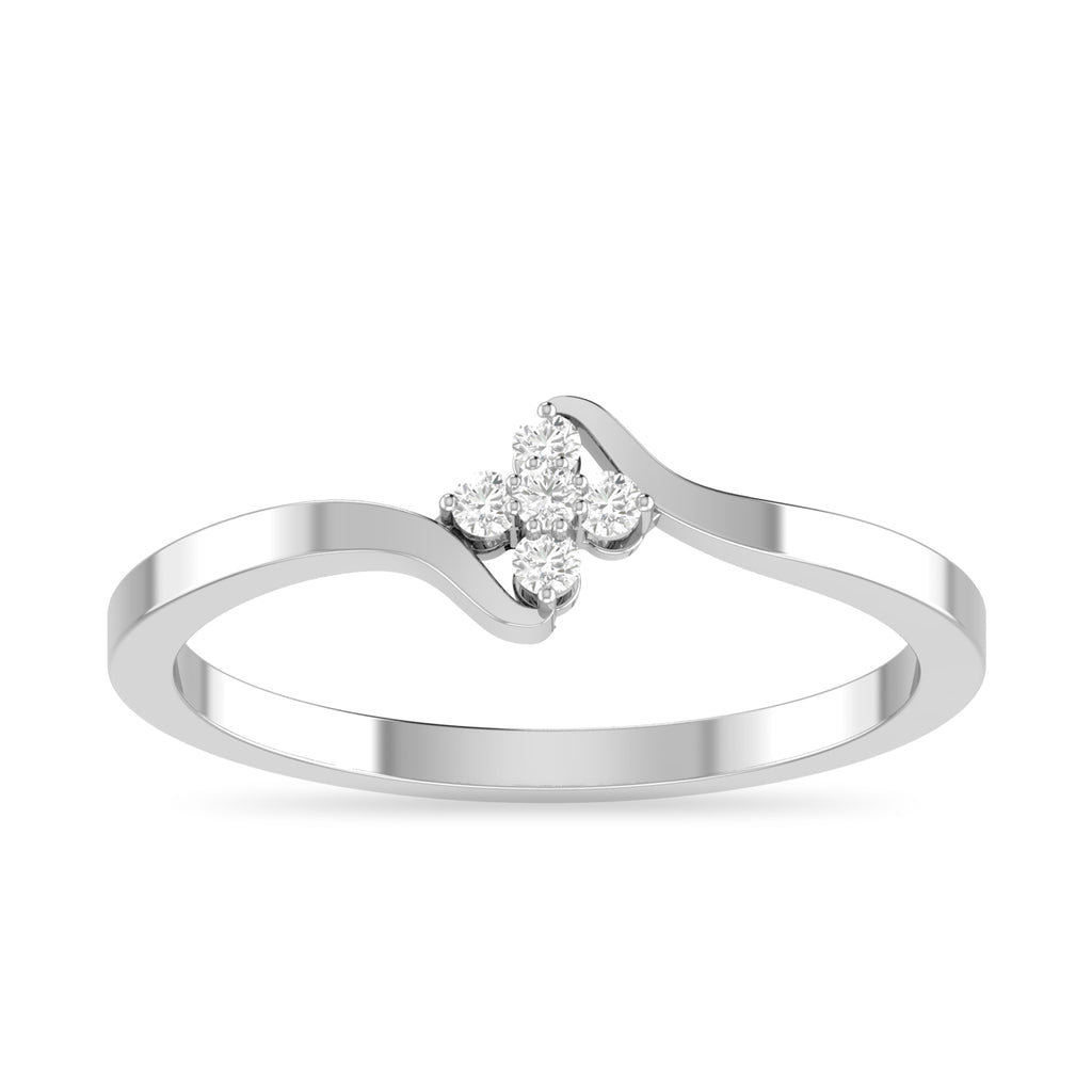 2 ct Round Cut Simulated Diamond Cluster 14K White Gold Finish Halo Promise Ring 925 Sterling Silver
