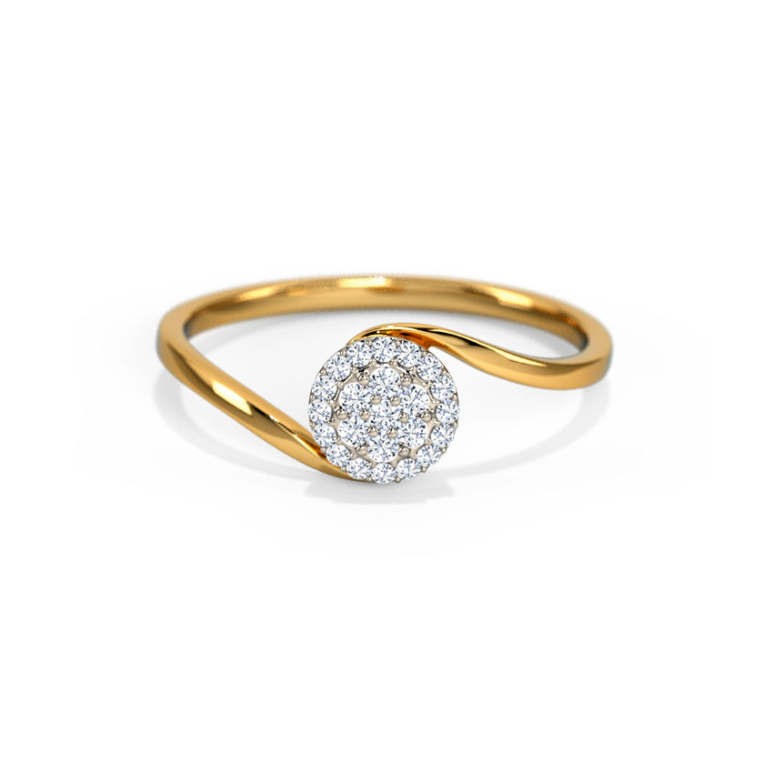 2 Ct Round Cut Diamond 14K Yellow Gold Over Engagement Halo Baypss Solitaire Ring 925 Sterling Silver