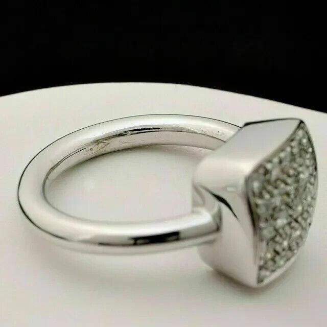 2Ct Round Cut Simulated Diamond Cluster Women's Promise Ring On 14K White Gold Plated 925 Sterling Silver