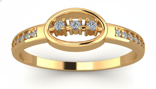 RING | 9K Gold | IGI Certified Real Diamond | BIS Hallmarked | for Her | Minimal Designer Piece | Festive & Everyday Styling