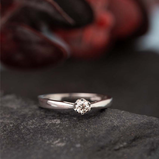 0.40Ct Round Cut Solitaire Womens Engagement Wedding 14k White Gold Over