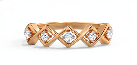 RING | 9K Gold | IGI Certified Real Diamond | BIS Hallmarked | for Women | Minimal Designer Piece | Festive & Everyday Styling