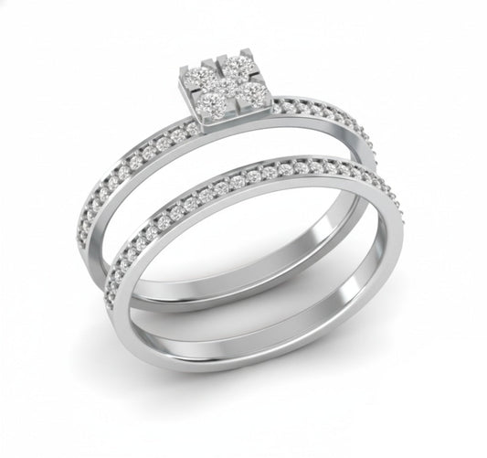 RING | 9K Gold | IGI Certified Real Diamond | BIS Hallmarked | for Women | Modern Classic | Festive & Everyday Styling