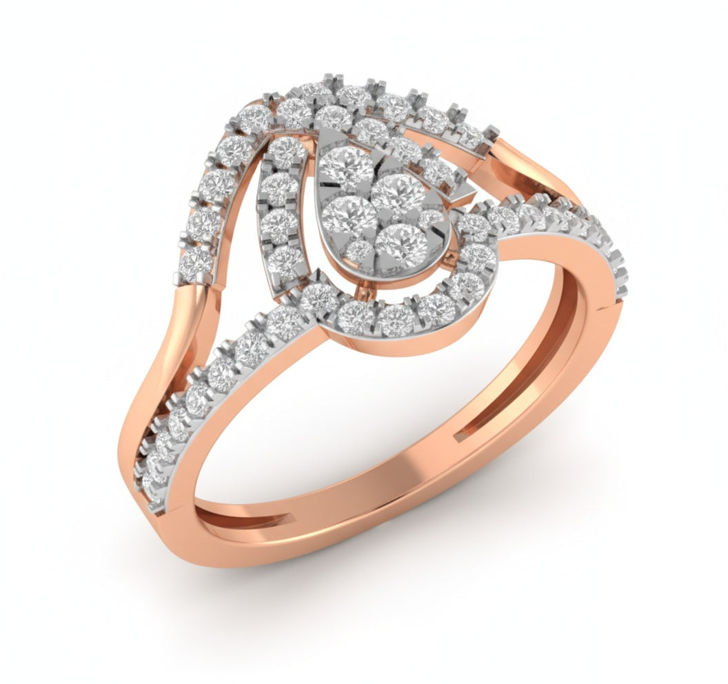 RING | 9K Gold | IGI Certified Real Diamond | BIS Hallmarked | for Women | Modern Classic | Birthday & Anniversary Gift