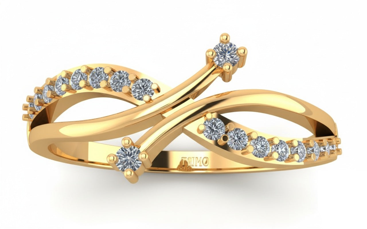 RING | 9K Gold | IGI Certified Real Diamond | BIS Hallmarked | for Women | Minimal Designer Piece | Anniversary & Special Occasions