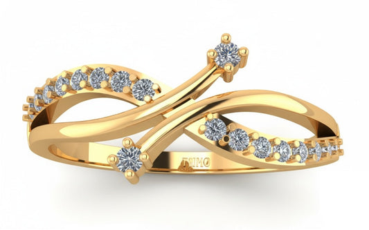 RING | 9K Gold | IGI Certified Real Diamond | BIS Hallmarked | for Women | Minimal Designer Piece | Anniversary & Special Occasions