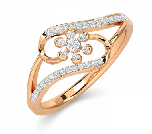 RING | 9K Gold | IGI Certified Real Diamond | BIS Hallmarked | for Women | Minimal Designer Piece | Birthday & Anniversary Gift