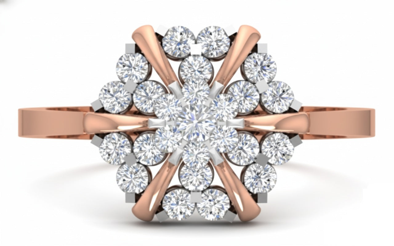 RING | 9K Gold | IGI Certified Real Diamond | BIS Hallmarked | for Her | Minimal Designer Piece | Birthday & Anniversary Gift