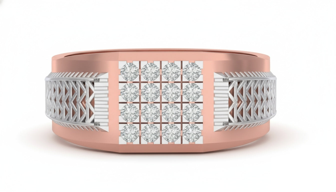 RING | 9K Gold | IGI Certified Real Diamond | BIS Hallmarked | for Men | Minimal Designer Piece | Festive & Everyday Styling