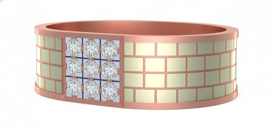 RING | 9K Gold | IGI Certified Real Diamond | BIS Hallmarked | for Men | Modern Classic | Anniversary & Special Occasions