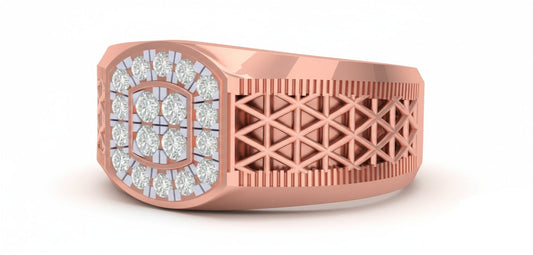 RING | 9K Gold | IGI Certified Real Diamond | BIS Hallmarked | Men’s Ring | Minimal Designer Piece | Festive & Everyday Styling