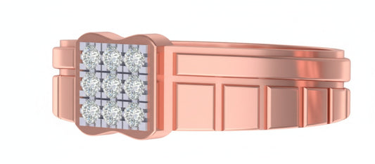 RING | 9K Gold | IGI Certified Real Diamond | BIS Hallmarked | for Men's| Modern Classic | Valentine’s & Celebrations