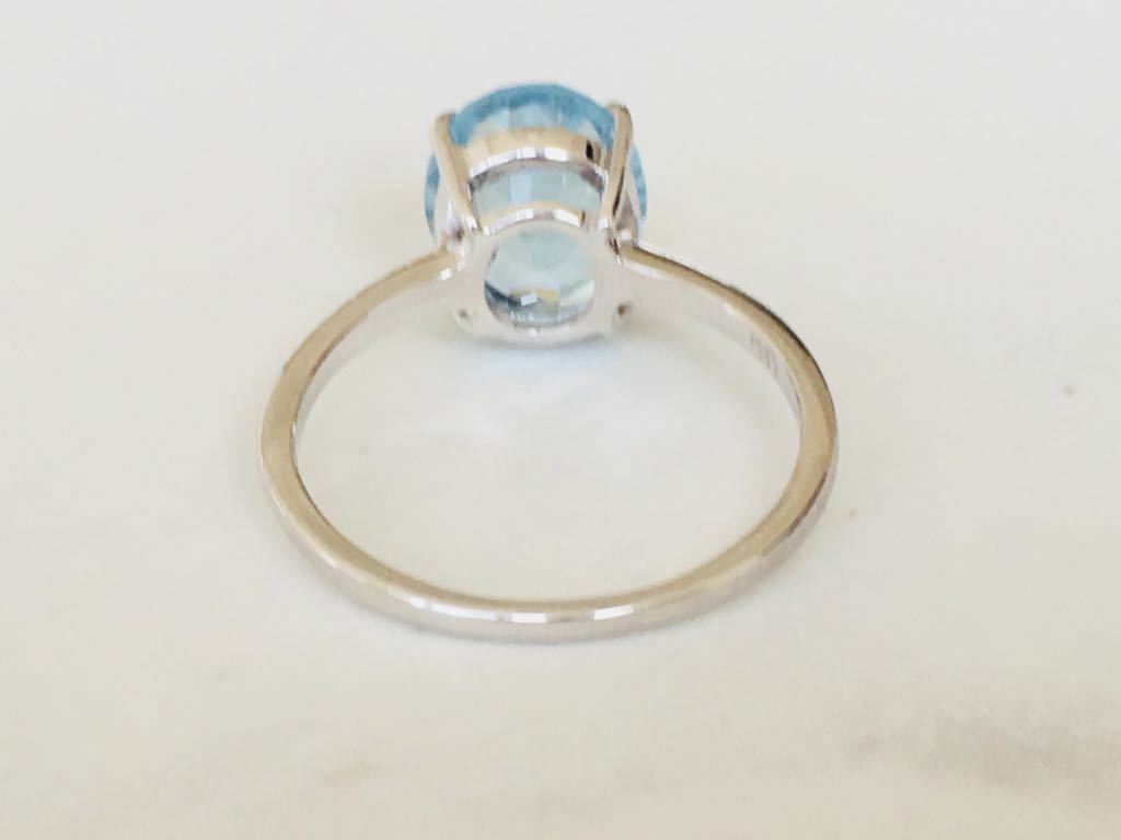 Ct Cut Oval Blue Topaz Diamond 14K White Gold Finish Solitaire