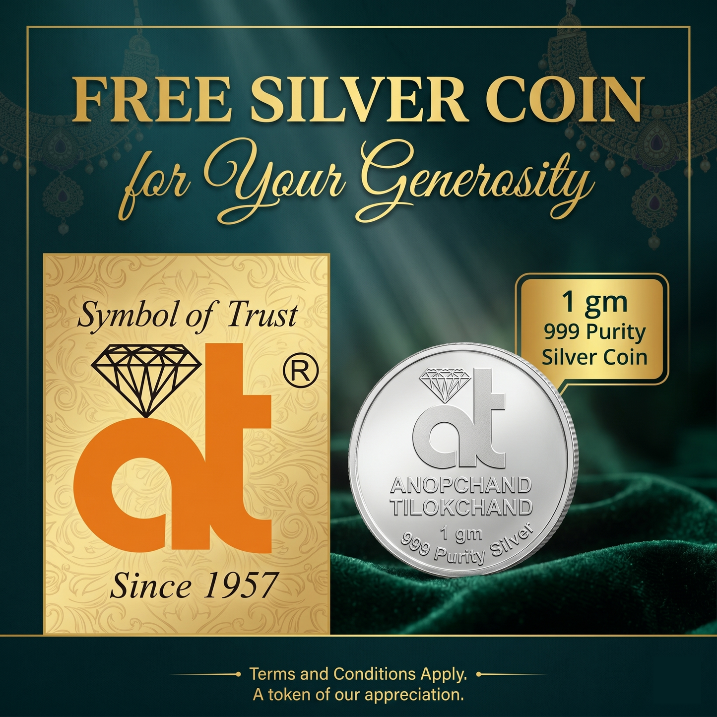 Free Silver Coin For your Generocity