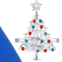 1 Ct Round cut Diamond Red,Blue Sapphire 14K White Gold Over Promise Merry Christmas Ring 925 Sterling Silver