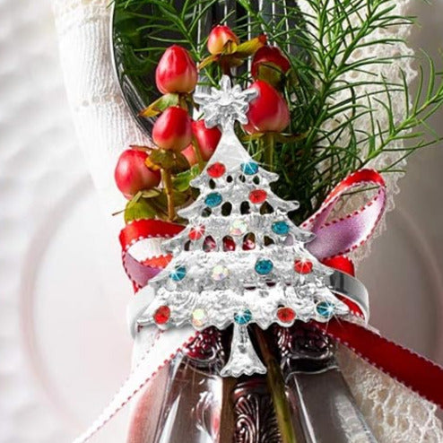 1 Ct Round cut Diamond Red,Blue Sapphire 14K White Gold Over Promise Merry Christmas Ring 925 Sterling Silver