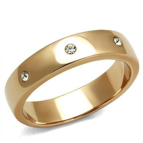 1 Ct Round Cut Diamond 14K Rose Gold Finish Anniversary Band Ring On 925 Sterling Silver
